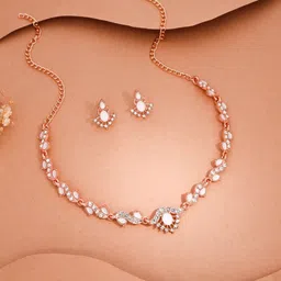 Anouk Gold-Plated American Diamond Studded Jewellery Set image 2