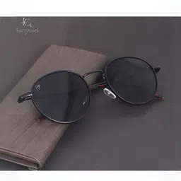 FUNGLASSES Unisex Round Sunglasses with UV Protected Lens 998 FULL BLACK-picture-20