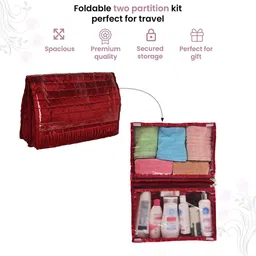 Kuber Industries Unisex Maroon Travel Kit image 2