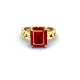 RRVGEM 8.00 KT Gold Plated Ruby Gemstone Adjustable Ring-picture-37