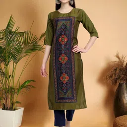 7Threads Women Ethnic Motifs Printed Thread Work Floral Crepe Kurta image 4