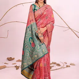 KALINI Ethnic Motifs Woven Design Zari Kanjeevaram Saree image 3