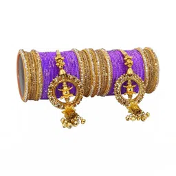RENOY Set Of 68 Stones-Studded & Beaded Bangles-picture-24
