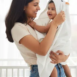 Baby Moo White 1 Printed Terry Cotton 300 GSM Bath Towel image 5