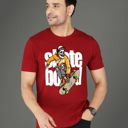 NOBLE HUSTLE Graphic Printed Round Neck Pure Cotton T-shirt-picture-18