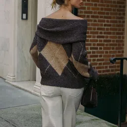 LULU & SKY Women Argyle Printed Pullover image 5