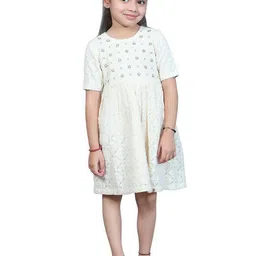 EthIndia Embellished Net A-Line Dress image 1