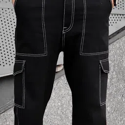 MASTERLY WEFT Men Super Relaxed Fit Low Distress Stretchable Jeans image 4