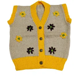 Cute Collection Unisex Kids Ribbed Woollen Sweater Vest-image-78