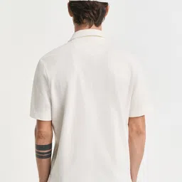 GANT Textured Button Down Collar Short Sleeves Cotton Shirt image 4