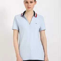 Tommy Hilfiger Women Polo Collar T-shirt-image-2
