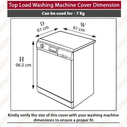 The Furnishing Tree Maroon Printed Washing Machine Cover image 2