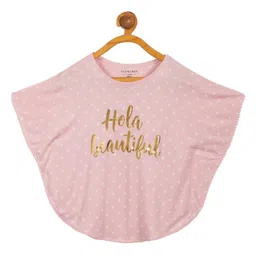 PLUM TREE Girls Typography 2 Printed Extended Sleeves T-shirt image 3