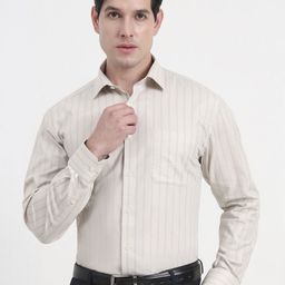 JADE BLUE Men Vertical Striped Spread Collar Cotton Formal Regular Fit Shirt-picture-47