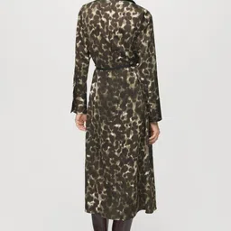 MANGO Jewel Button Abstract Print Midi Shirt Dress image 5