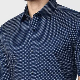 Van Heusen Micro Ditsy Printed Half Sleeves Pure Cotton Formal Shirt image 4