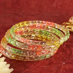 NMII Set Of 4 Crystal Studded Bangles-image-6