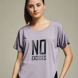 MKH Women Dri-FIT Typography Printed Round Neck Relaxed Fit T-shirt-image-68