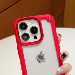 Luxury Kase Clear Armor Shockproof Acrylic Metal Button Hard iPhone 13 Pro Back Case image 5