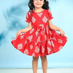 Cutiekins Print Puff Sleeve Fit & Flare Midi Dress-picture-51