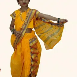 Mom and Me Girls Art Silk Sarees image 3