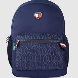 Tommy Hilfiger Unisex Navy Blue Geometric Brand Logo Applique Backpack-image-78