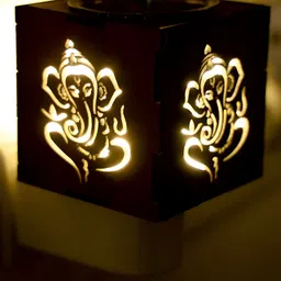 Gojeeva Brown & White 2 Pcs Camphor Diffuser Glass With Switch image 3