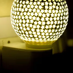 Gojeeva White Glass Camphor Diffuser With Switch And Lamp image 4