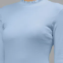 Friskers Blue Fitted Rib Top image 2