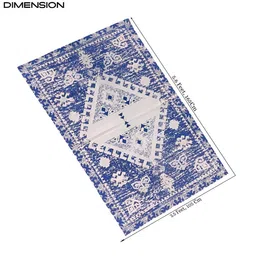 Budhrajrugs Blue & White Geometric Pure Cotton Rectangular Dhurrie image 2