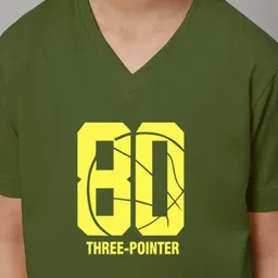 Friskers Boys Typography Printed V-Neck Pure Cotton T-Shirt image 2