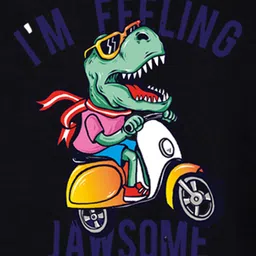 NUSYL Boys Graphic Printed Round Neck Cotton T-shirt image 2