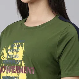 Kryptic Typography Printed Relaxed Fit Pure Cotton T-shirt image 3