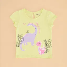Pantaloons Baby Girls Graphic Printed Cotton T-shirt image 2