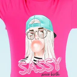 NUSYL Girls Graphic Printed Oversized T-shirt image 4