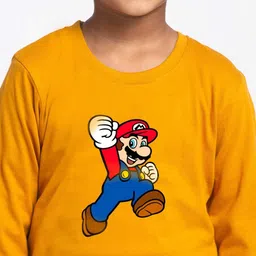 Friskers Boys Printed Long Sleeves Round Neck Regular Fit Cotton T-shirt image 2