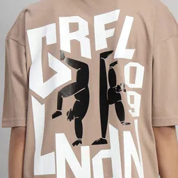GRIFFEL Graphic Printed Oversized Cotton T-shirt image 2