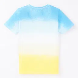 Ed-a-Mamma Boys Blue Typography Printed Raw Edge T-shirt image 2