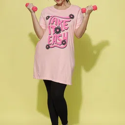 9shines Label Plus Size Pack Of 2 Printed Cotton Lounge T-shirts image 4