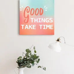 Gallery99 Peach & Blue Motivational Quote Wall Art image 2