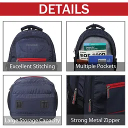 Provogue Unisex Brand Logo Backpack with Compression Straps image 3