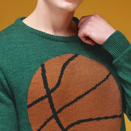 HERE&NOW Acrylic Conversational Embroidered Pullover image 3