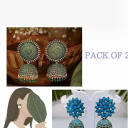 HHJEWELRY Multi Brass Earrings-picture-38
