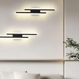 SHRI MAHAL ANTIQUES Black Acrylic Traditional Wall Lamp With Bulb Pack of 2 image 5