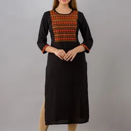 KALINI Women Floral Embroidered Kurta-image-91
