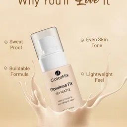 COLORFLIX High Coverage Oil Control Long-Stay Lightweight HD Matte Foundation - 30ml image 5