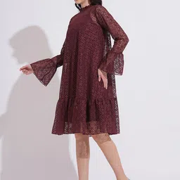 all about you Bell Sleeve A-Line Dress image 3