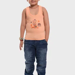 BAESD Boys Pack Of 3 Printed Cotton Innerwear Vests image 3