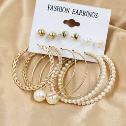 Yellow Chimes Set Of 6 Contemporary Studs Earrings image 5