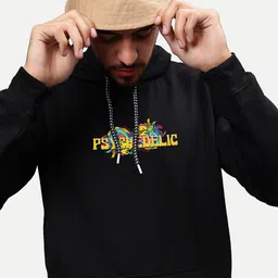 Mad Over Print Graphic Printed Hooded Fleece Pullover Sweatshirt image 2